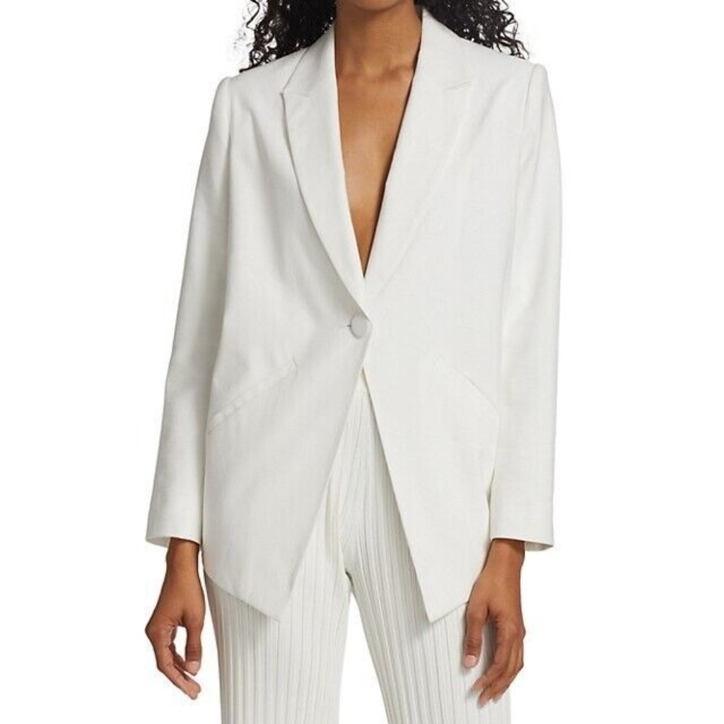The Sei Single Breasted Blazer Ivory White